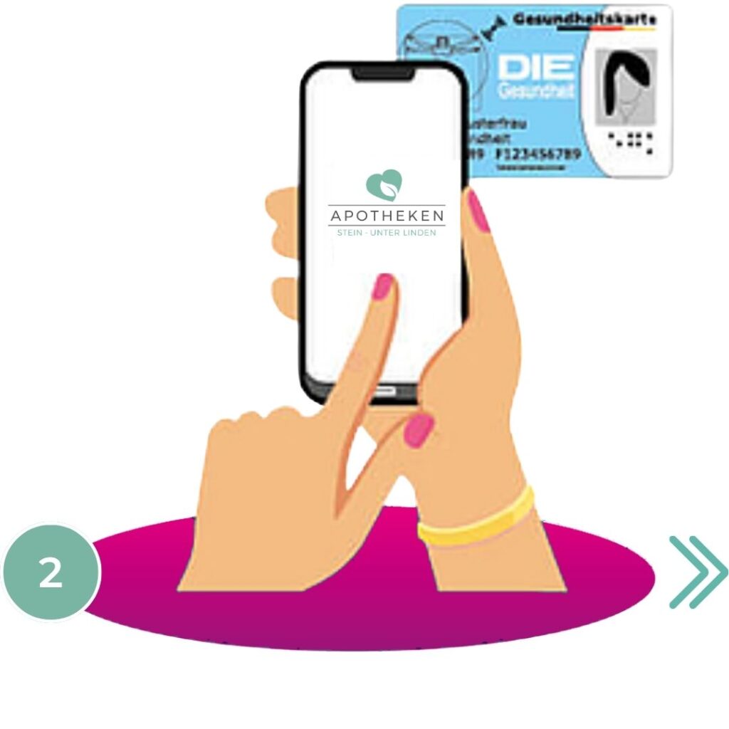Medikamente online bestellen 2 - Apothekenauswahl und scan
